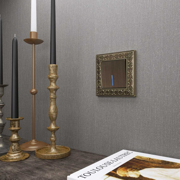 Клавиша для выключателя c подсветкой Werkel бронзовый W1119112 4690389161636