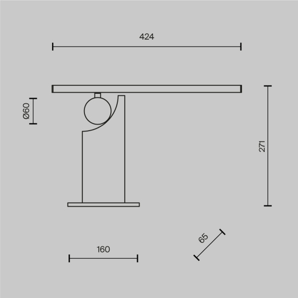Настольная лампа Maytoni MOD467TL-L9B3K