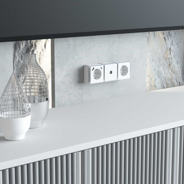 Розетка с заземлением, шторками и USB тип A+C Werkel Gallant белый W5071701 4690389179594