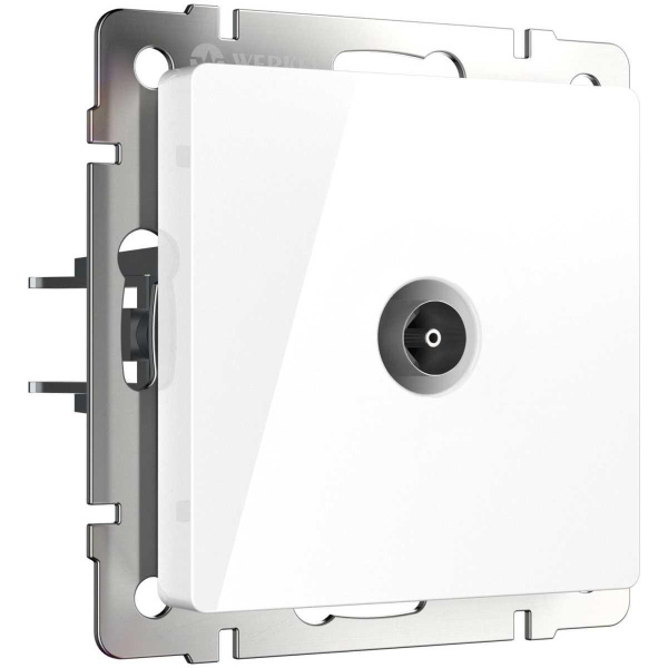 W1184001/ ТВ-розетка проходная (белая)