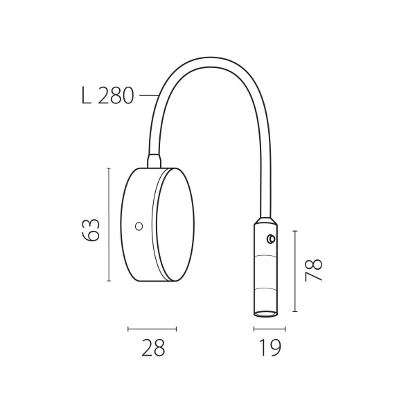 Бра 3W 145LM 3000K, белый Omega Lightstar 200136