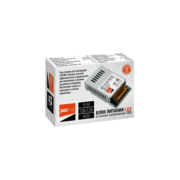 Блок питания Jazzway BSPS 12V 15W IP20 1,3A 3329358