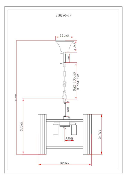 Подвесная люстра Moderli Monte V10780-3P