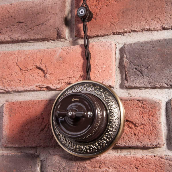 Ретро кабель Werkel витой трехжильный 2,5 мм коричневый W6453314 4690389165627