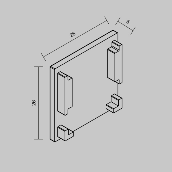 Аксессуар для трековой системы Maytoni Technical EXILITY Accessories for tracks Exility TRAMN034EC-41B