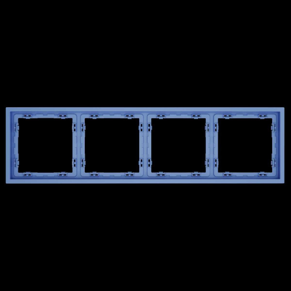 Рамка пластиковая S70 на 4 поста, (деним) Voltum VLS100415