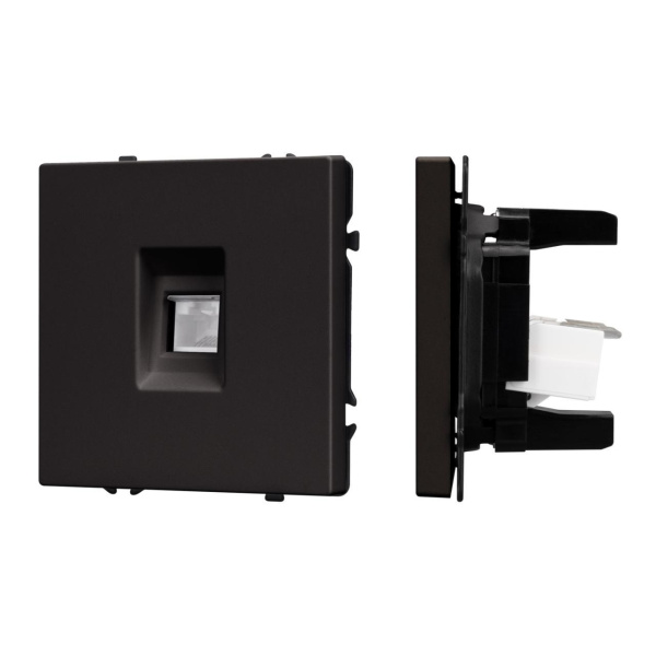 Механизм компьютерной розетки SCT-NOBE-MPC1-SFPL-BK (RJ-45, CAT6) Arlight 054305