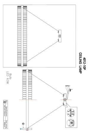 4012-10P Подвесная люстра
