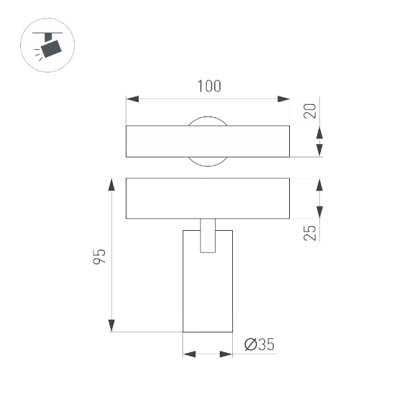 Светильник MAG-SPOT-25-R65-5W Day4000 (WH, 30 deg, 24V) Arlight 050073