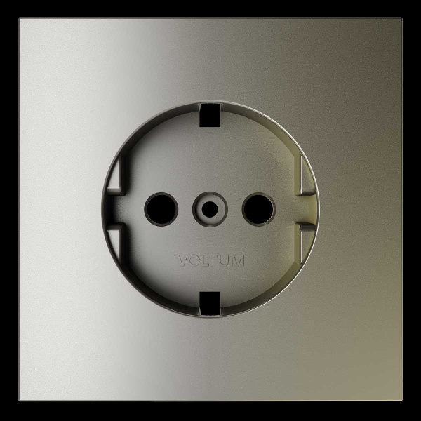 Накладка для розетки с заземлением S70 (шелк) Voltum VLS000604