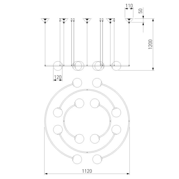 Подвесная люстра Bogates Brook 360/12