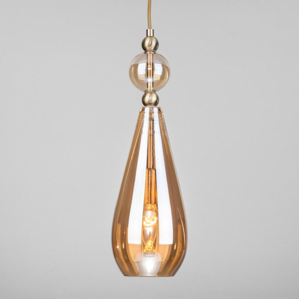 Подвесной светильник Eurosvet Ilario 50202/1 янтарный