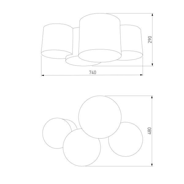 Потолочный светильник TK Lighting 4184 Mona Colour