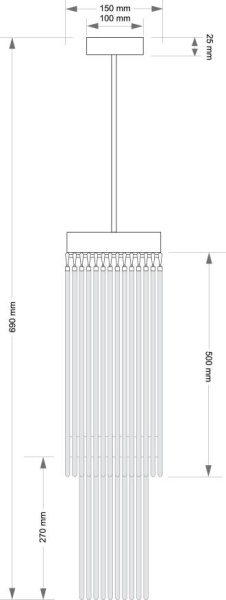 Подвесной светильник KUTEK FILAGO FIL-ZW-4(Z)150/500