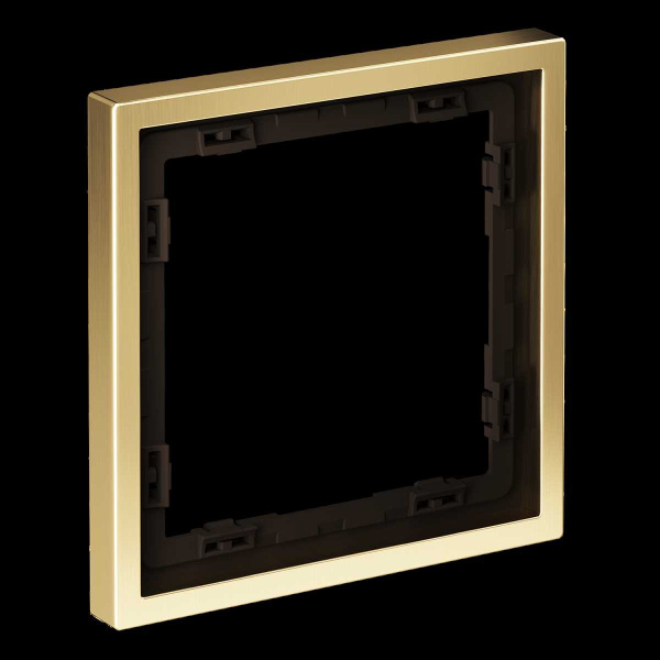 Рамка металлическая на 1 пост, S70 Metal (латунь) Voltum VLSM120109