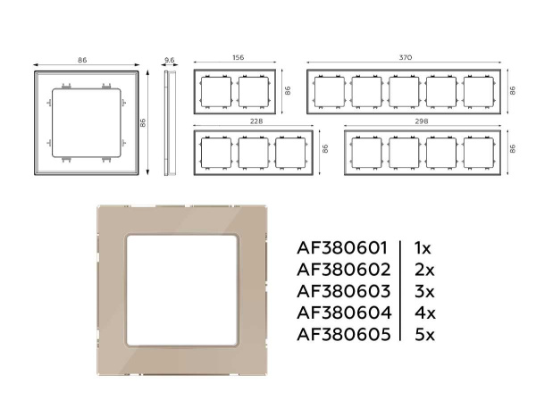 Рамка AMBRELLA VOLT AF380604