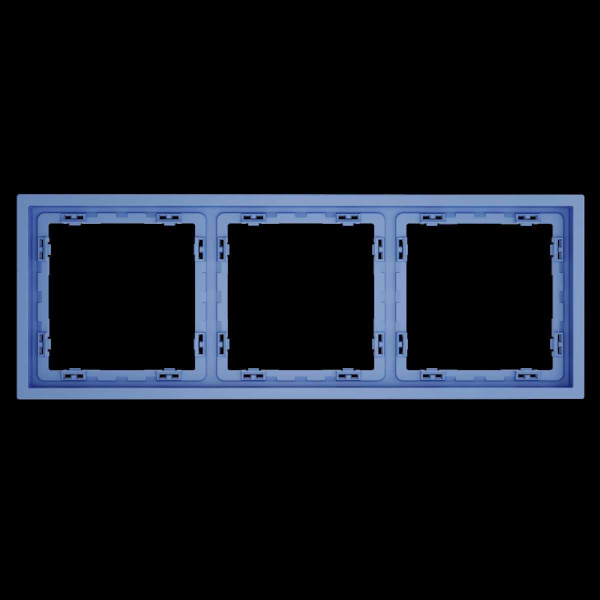 Рамка пластиковая S70 на 3 поста, (деним) Voltum VLS100315