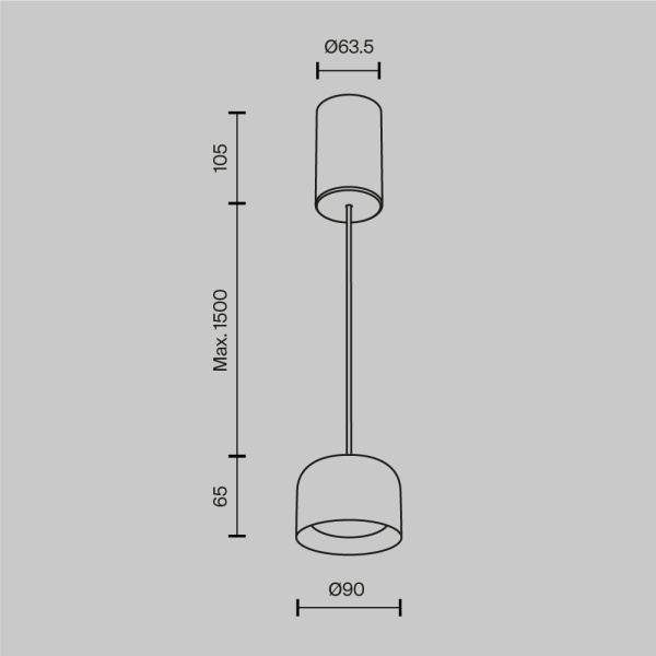 Подвесной светильник Maytoni Technical P113-L12-3K-BS