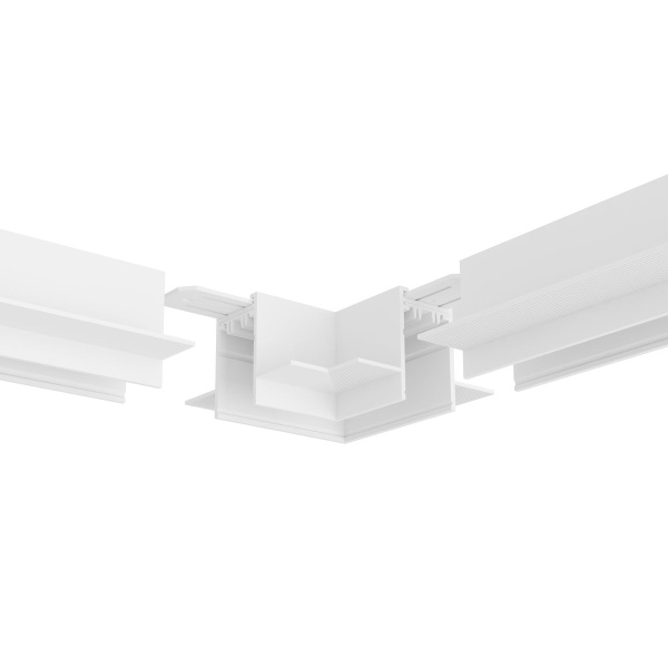 Коннектор L-образный потолок-потолок Denkirs Smart Hide TR2112-WH