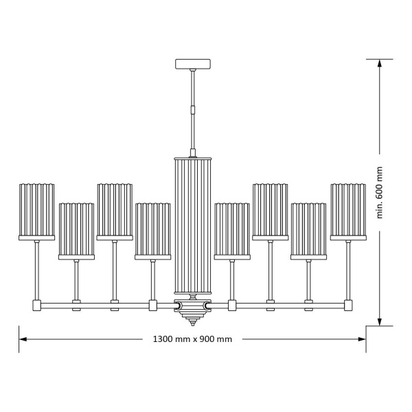 Подвесная люстра KUTEK MOOD Empoli Ryfel EMP-ZWL-8(ZM)R