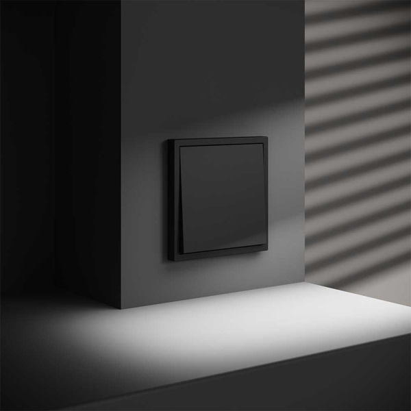 Заглушка Voltum S70 с суппортом, (черный матовый) VLS080108