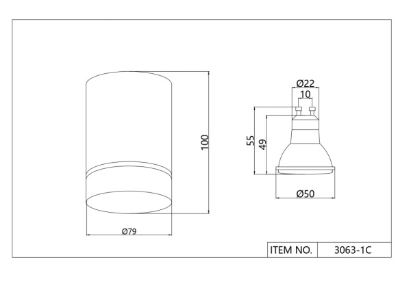 3063-1C Потолочный светильник