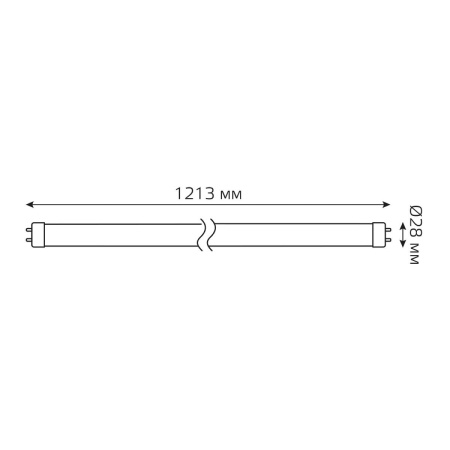 Лампа светодиодная Gauss G13 20W 6500K матовая 93039