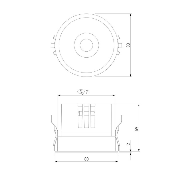 Встраиваемый светодиодный светильник Elektrostandard Forte 25071/LED a069411