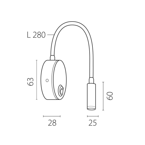 Бра 3W 155LM 4000K, алюминий Omega Lightstar 200244