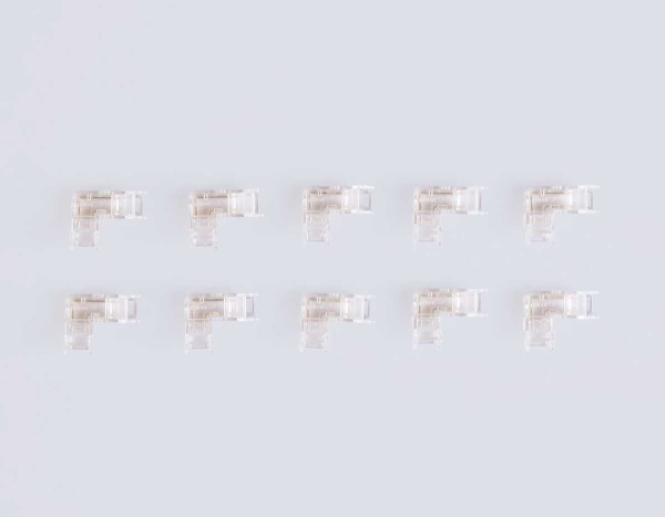 Соединитель угловой AMBRELLA LIGHT ILLUMINATION COB 12/24V для лент 5mm (2 конт.) (10шт. в комплекте) GS6841