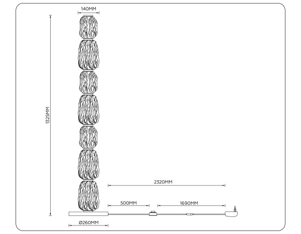 Торшер Ambrella Light HIGH LIGHT LH30112