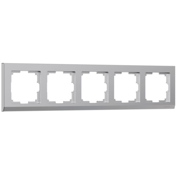 Рамка Werkel Stark на 5 постов серебряный W0051806 4690389161940