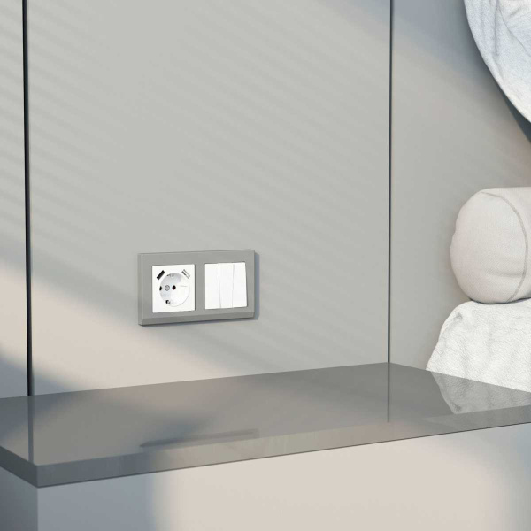 Выключатель трехклавишный Werkel белый W1130001 4690389155246