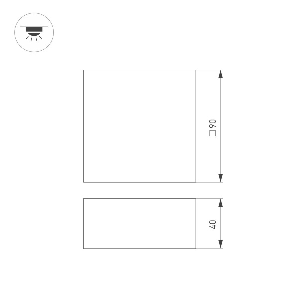 Встраиваемый светодиодный светильник Arlight DL-Grigliato-S90x90-6W Warm3000 047928