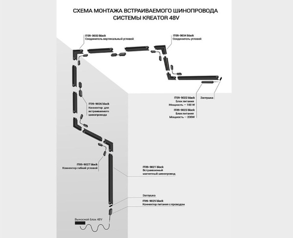 Блок питания Italline Kreator IT09-9022 black