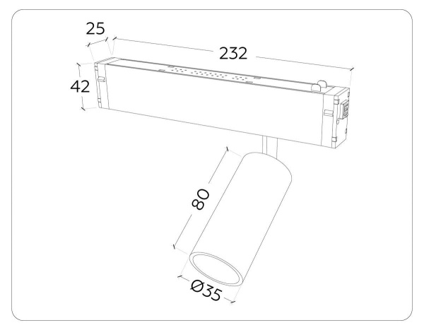 Трековый светодиодный светильник Ambrella Light Track System Magnetic 220V GL1203