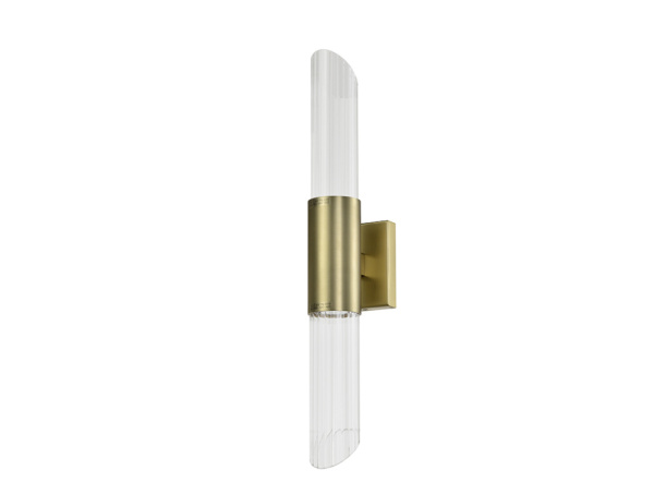 7272/A brass , Бра, Matt brass  Clear glass L8*H50*Sp10.4 cm GU10 2*40W