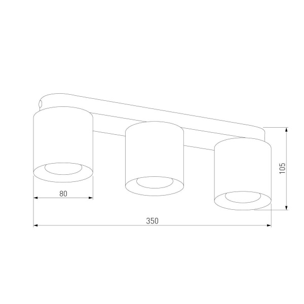 Потолочная люстра TK Lighting 3413 Vico Black