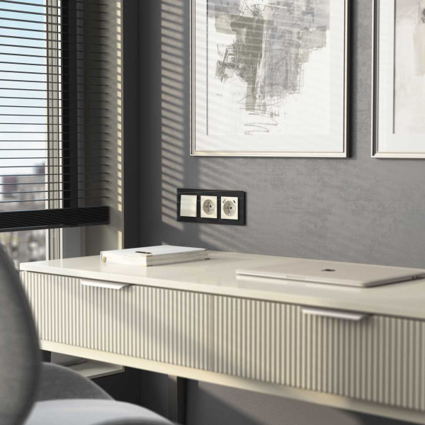 Выключатель одноклавишный Werkel слоновая кость W1110003 4690389155529