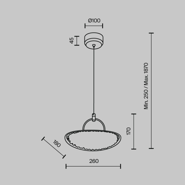 Подвесной светодиодный светильник Modelux Modestyle MS.2326.1 BK