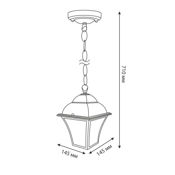 Уличный подвесной cветильник Elektrostandard Apus H шоколад GL 1009H a043114