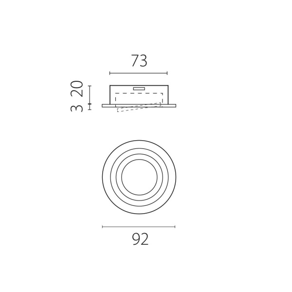 Светильник встраиваемый MR16/GU10 max 1x12Вт Singo Base Lightstar 011620