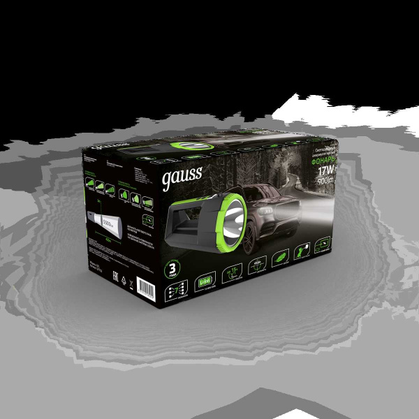 Прожекторный светодиодный фонарь Gauss аккумуляторный 288х151 900 лм GF702