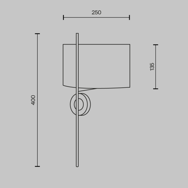 Бра Maytoni MOD437WL-02BG