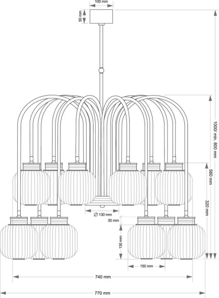 Подвесной светильник KUTEK ALBA ALB-ZW-12(Z)