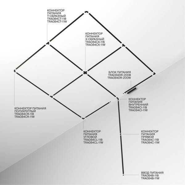 Шинопровод Maytoni Technical Busbar trunkings Radity TRX084EC-111W