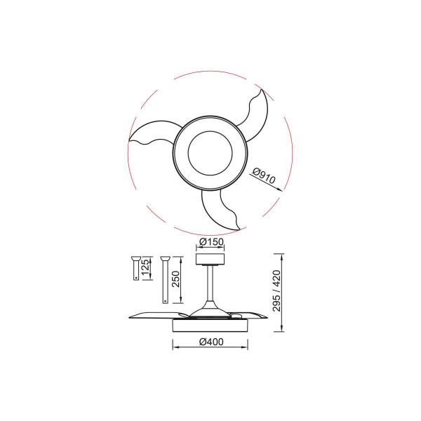 Люстра-вентилятор Mantra NISEKO FAN S 9012
