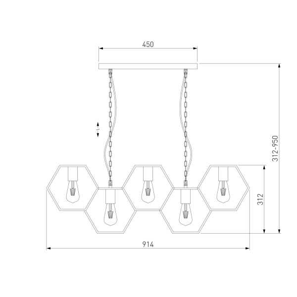 Подвесной светильник Eurosvet Arnia 70117/5 черный