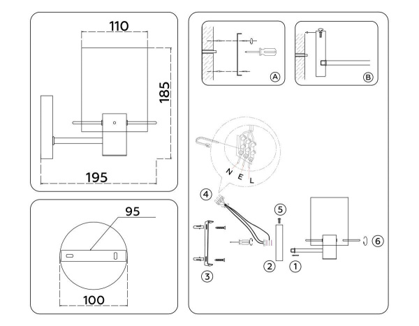 Бра Ambrella Light High Light Modern LH57045