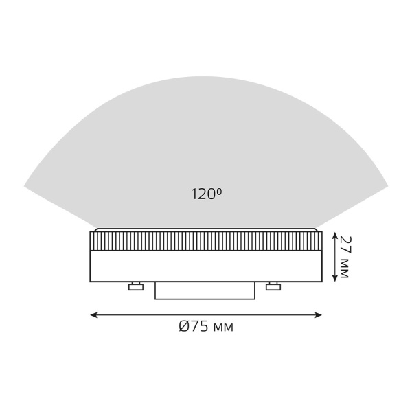 Лампа светодиодная Gauss GX53 11W 3000K матовая 108008111
